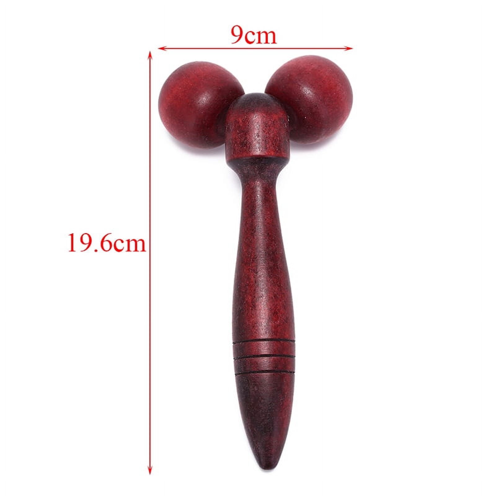wooden ball roller massager tool reflexology hand face body relax random colorAL - Image 4