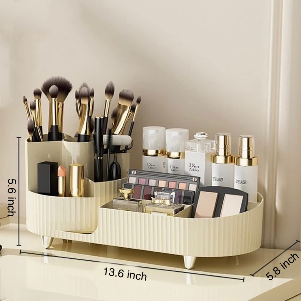 Makeup Organizer, Dresser Rotating Cosmetic Organizer with Brush, Holder for Perfume Jewelry Lipstick Makeup Skin Car... - Image 2