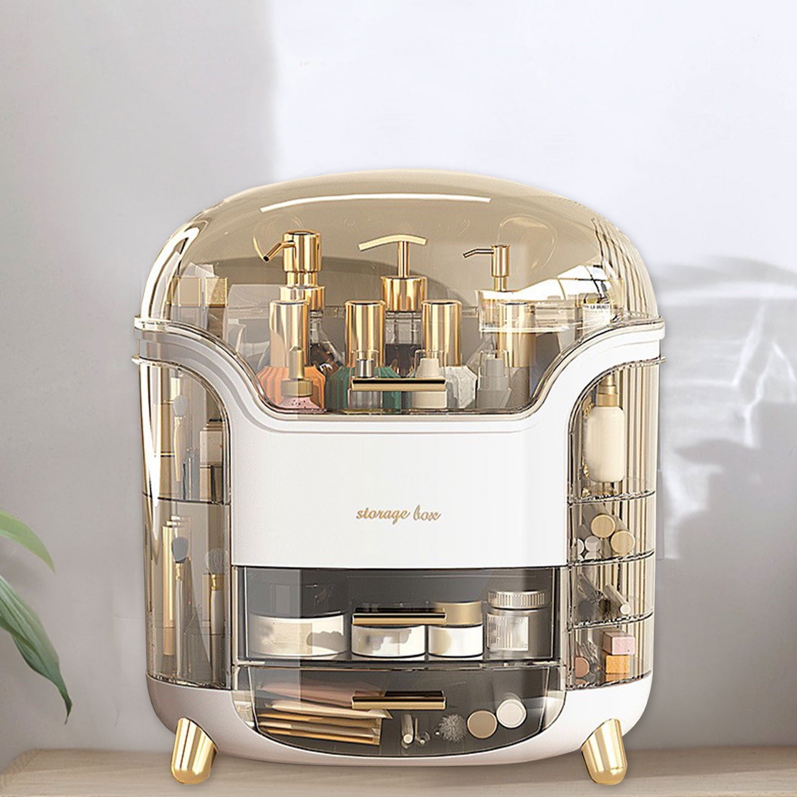 Skin Care Organizer - Large Makeup Storage with Drawers - Cosmetic Desk Display Case for Dressing Room and Bedside Table - Image 6