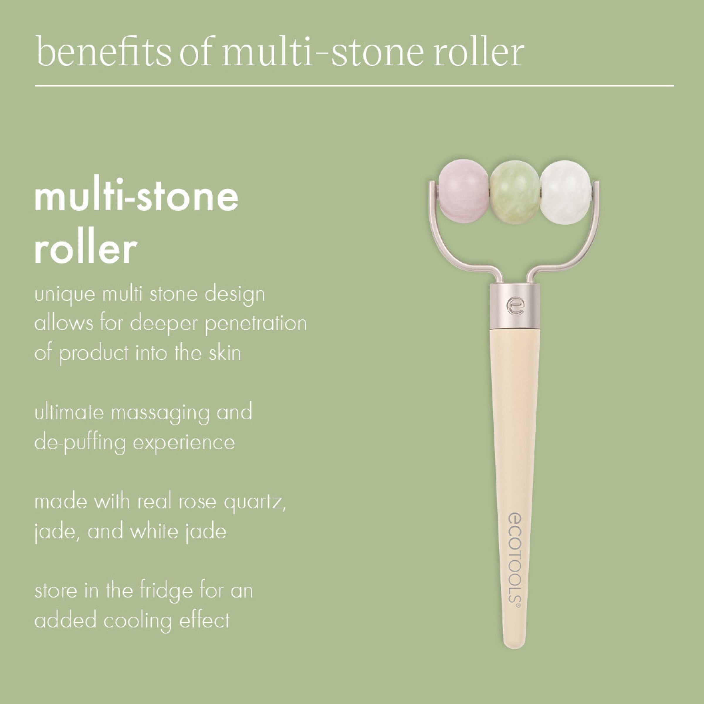 EcoTools Multi Stone Massage Roller, Depuff & Sculpt, Face & Body Tool, 1 Count - Image 4
