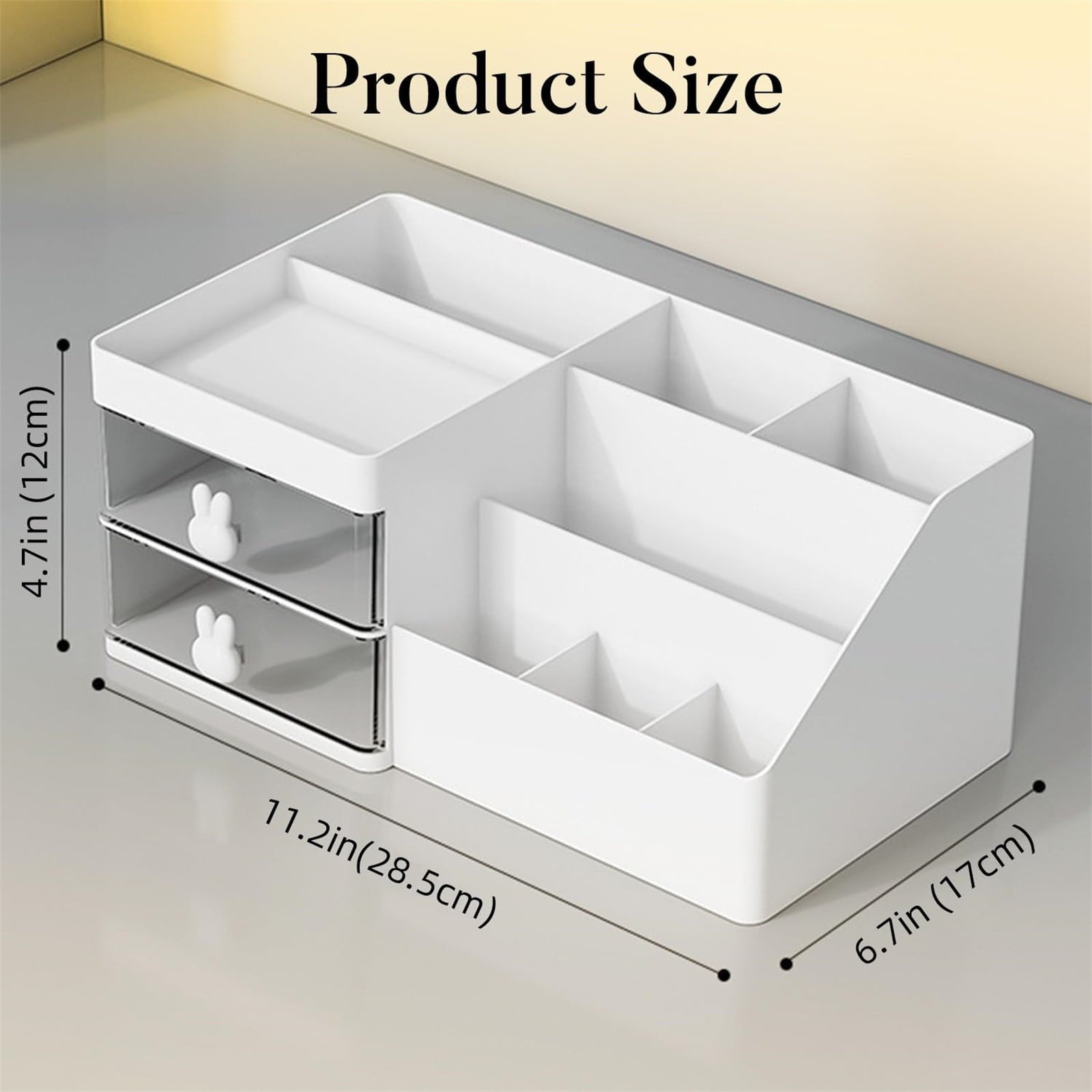 Makeup Organizer, Skin Care Organizers and Storage Box with Drawers for Vanity, Bathroom Countertop Holder for Lipsti... - Image 3