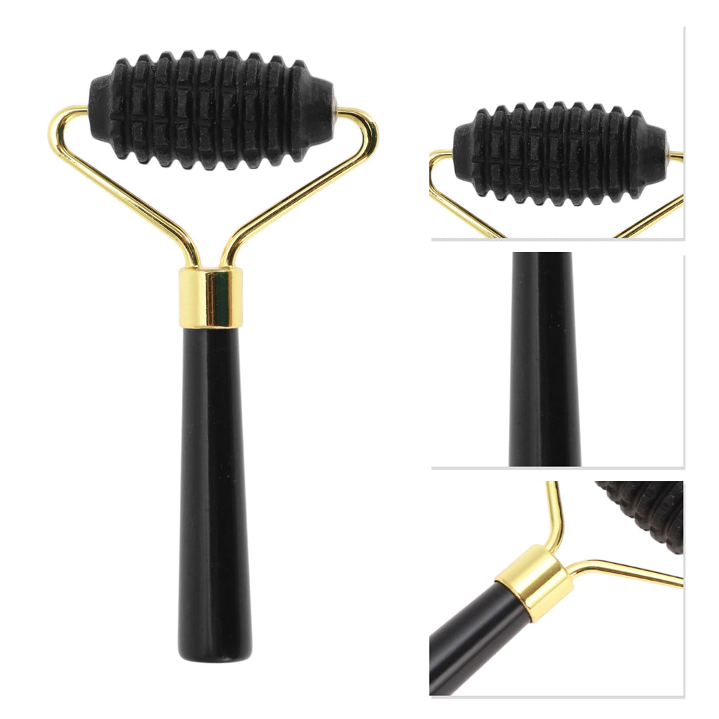 1 Pc Roller Face Massager for Beauty Parlor Black Natural Jade Zinc Alloy - Image 3