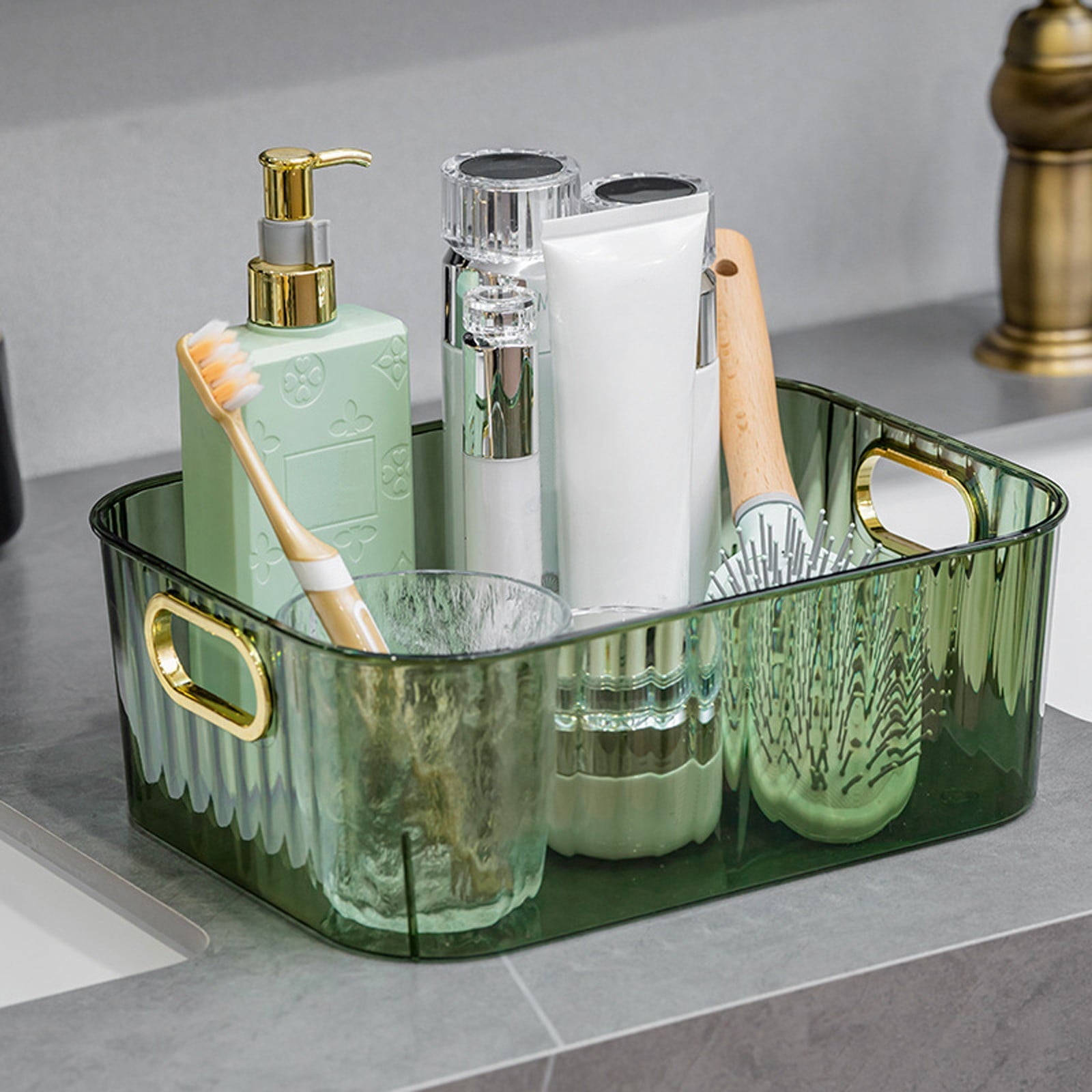 Cosmetic Storage Box, Durable Makeup Organizer for Skincare Sundries and Items for Bathroom Office and Living Keeps D... - Image 4