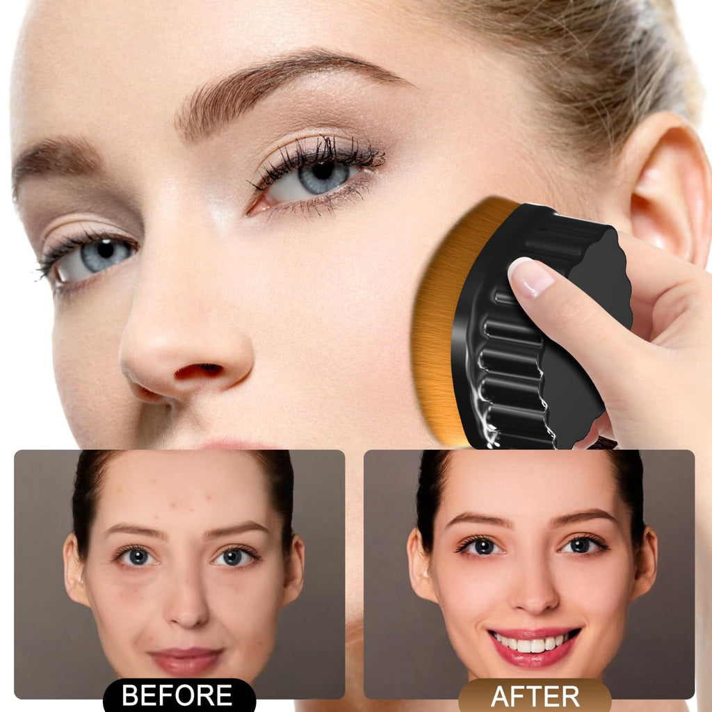 DHGBD Foundation Makeup Brush, Flat Top Kabuki Brush for Face & Bodycare Application, Dense Makeup Blush Brush for Bl... - Image 2