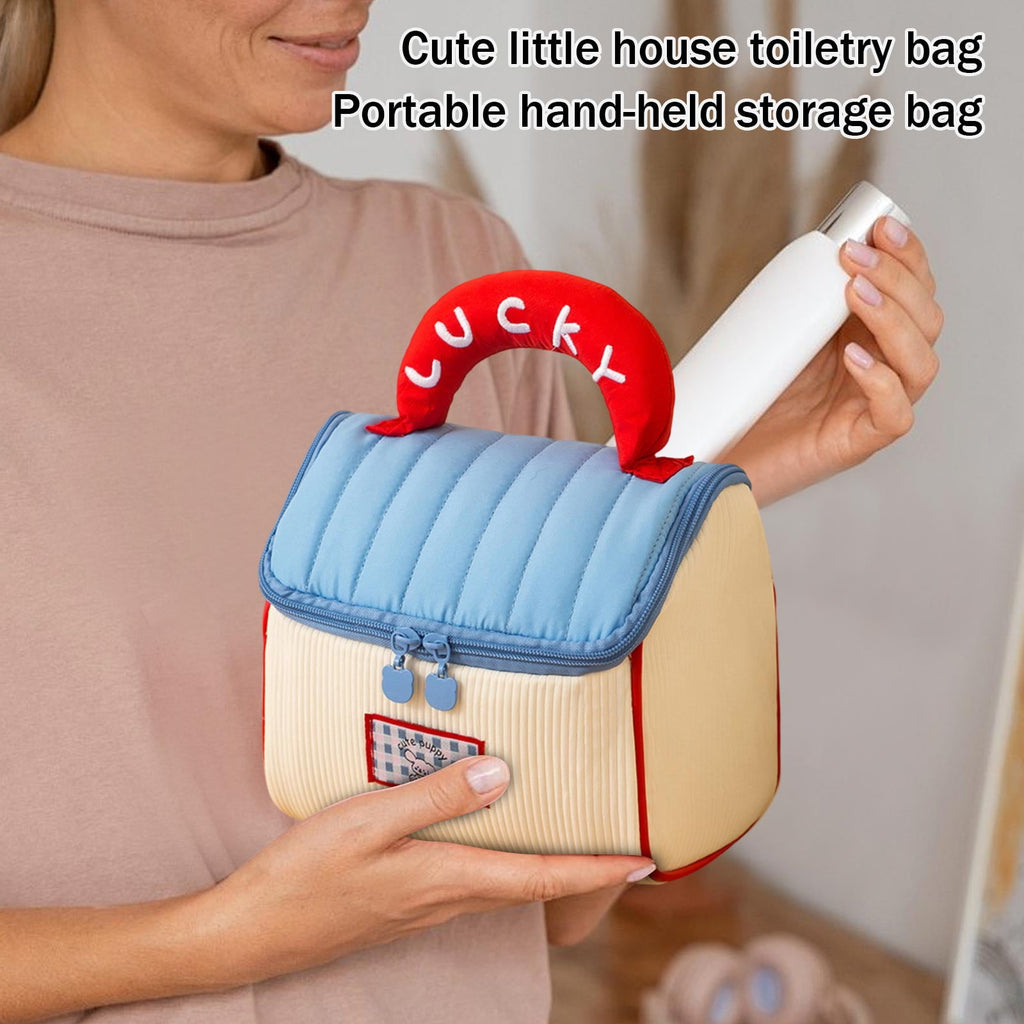 Cute Little House Brown Toiletry & Makeup Organizer - Large Capacity Portable Handheld Multi-Purpose Skincare Storage... - Image 6