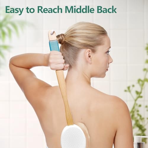 Back Lotion Applicator with 4 Replaceable Pads,Lotion Applicator for Back Self Elderly,Women,Sunscreen Applicator for Cream with 17" Curved - Image 6