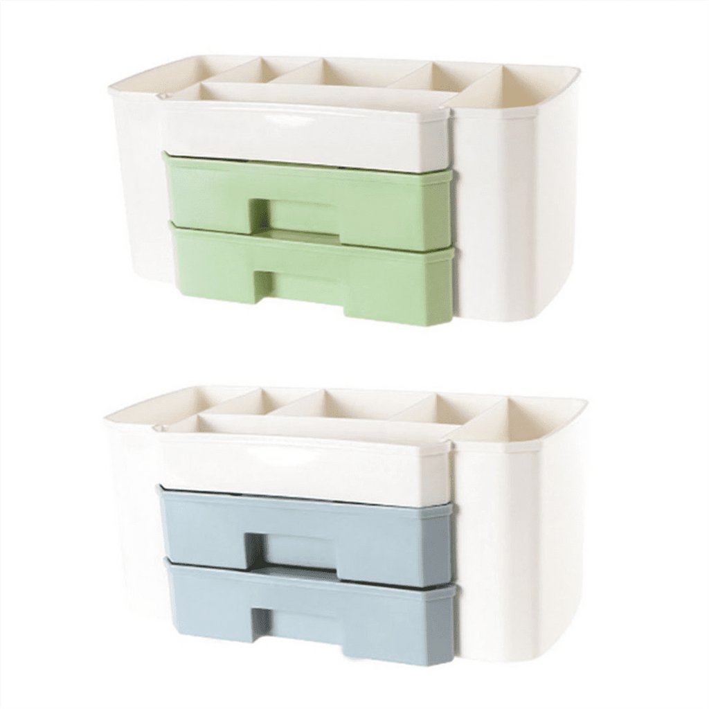 Makeup Organizer Cosmetic Case for Jewelry Hair Accessories Beauty Skincare Product Organizing Storage Box,Green - Image 4