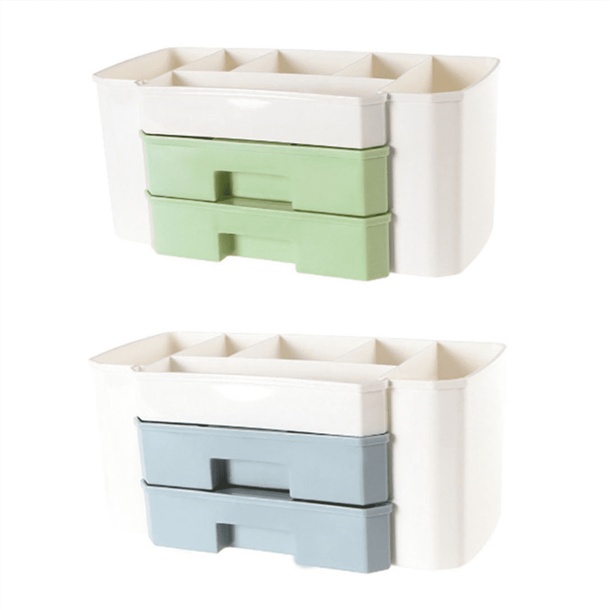 Makeup Organizer Cosmetic Case for Jewelry Hair Accessories Beauty Skincare Product Organizing Storage Box,Green - Image 4