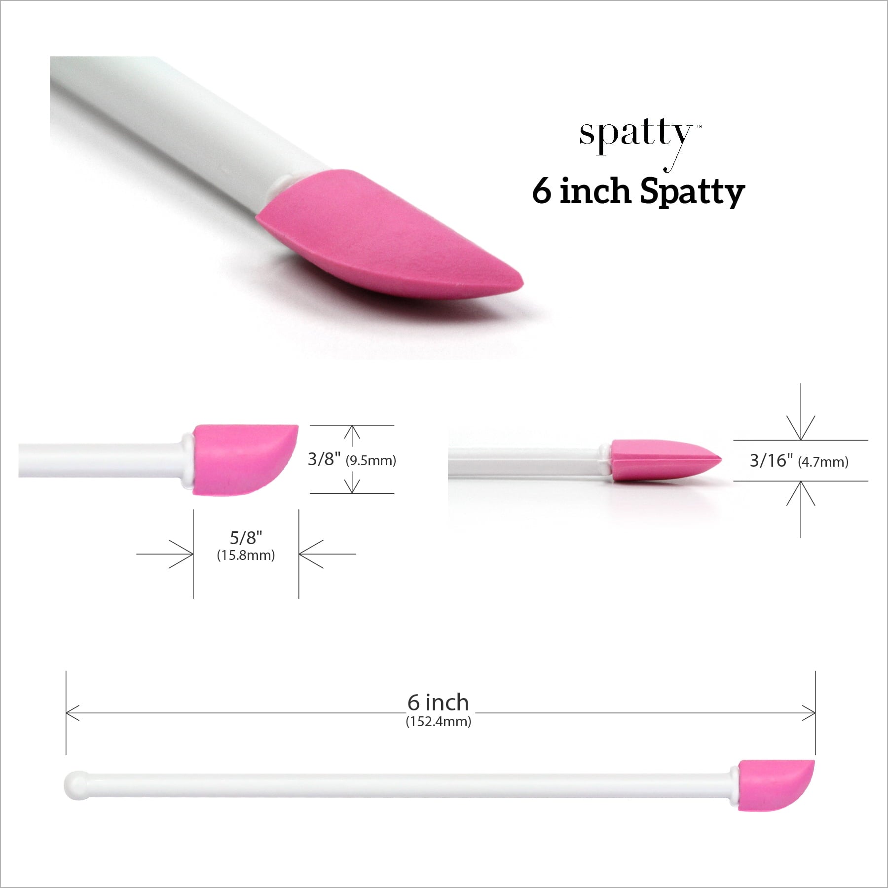 Spatula Set (6 and 12 Inch, Pink) - Scrape Last Drop of Beauty Products - Image 6