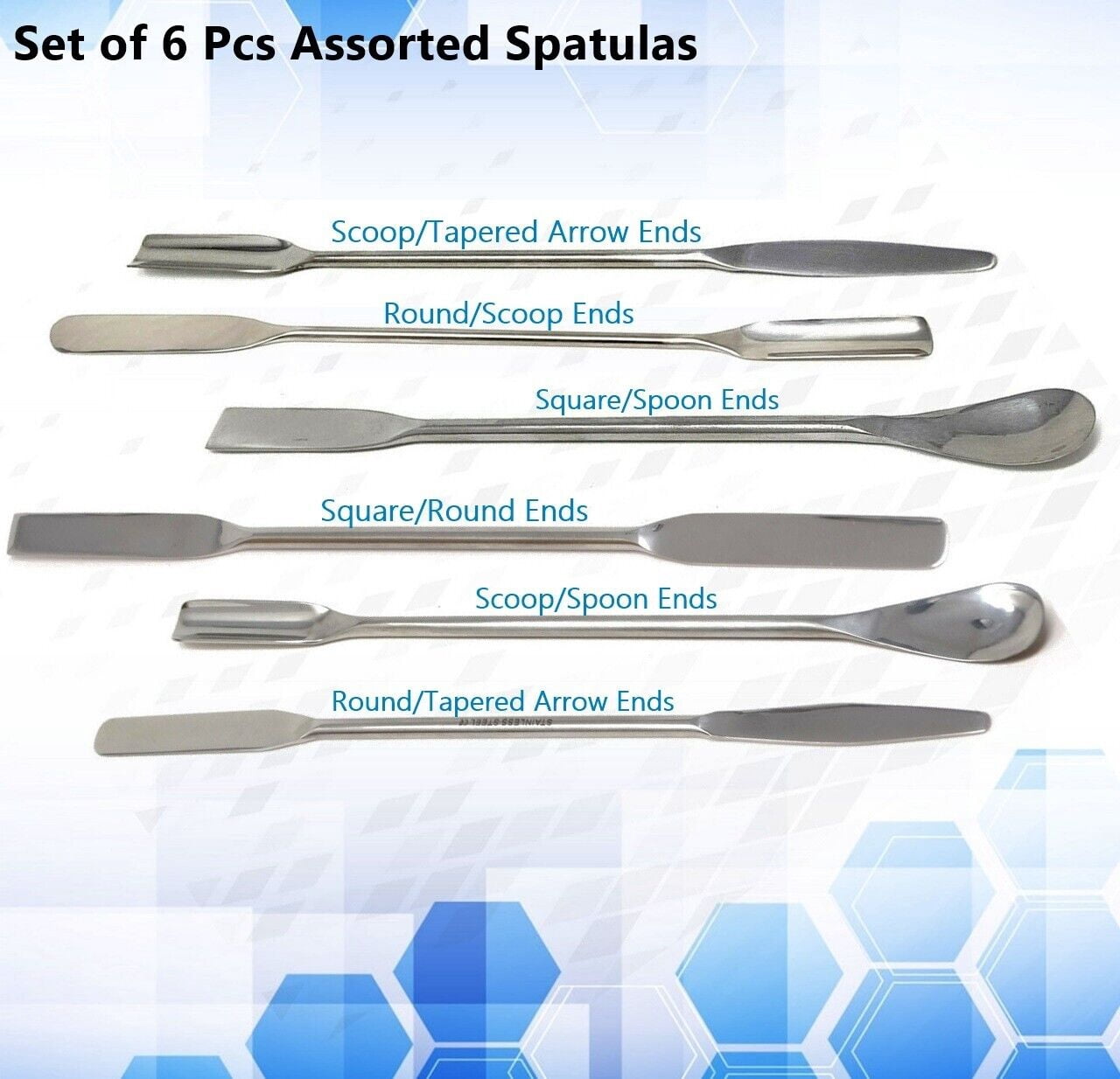 6 Pcs Makeup Spatulas Cosmetic Mask Spatulas for Mixing and Sampling Mask Sticks 9" Long Double Sided - Image 2