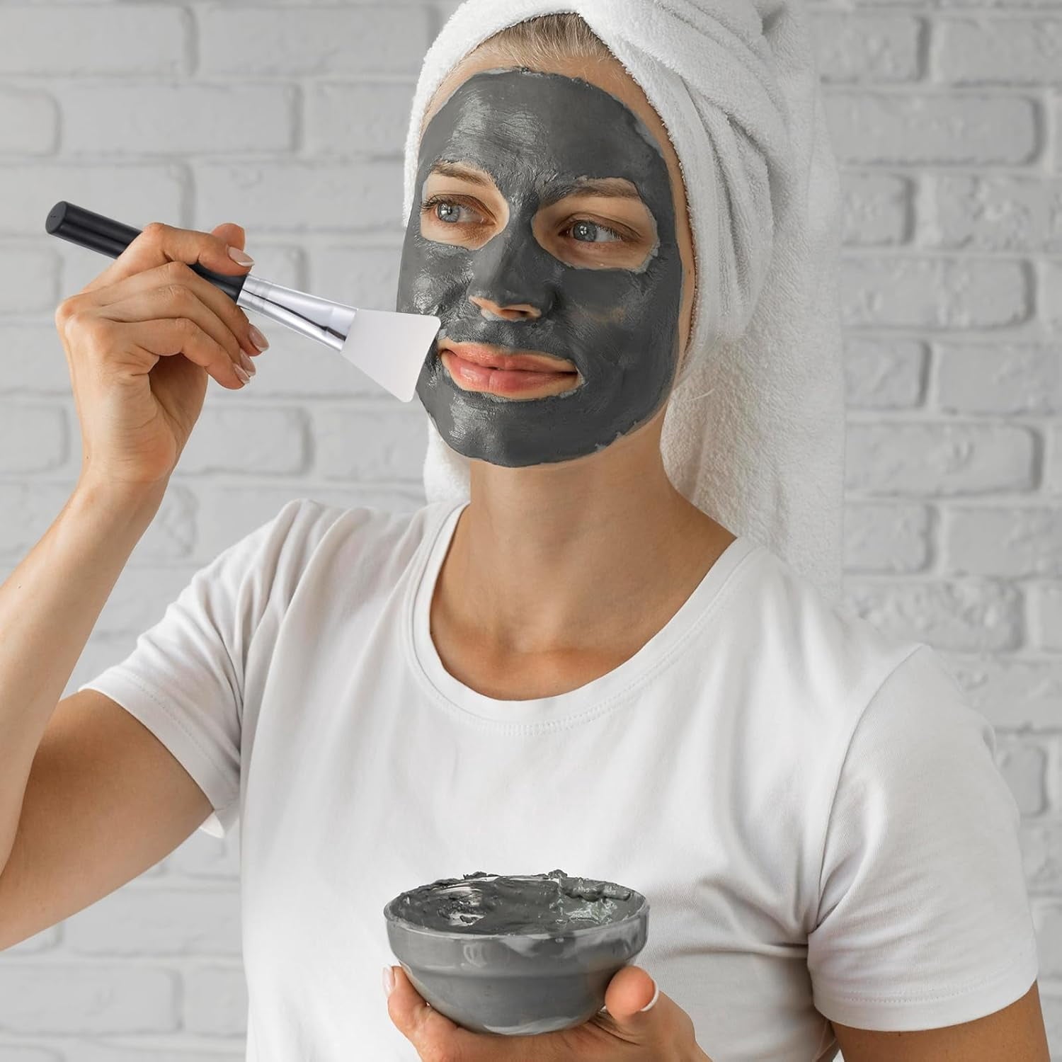 Silicone Face Mask Brushes Applicator, Flexible Silicone Mask Brush Black Beauty Tool Applicator Brush for Mask, Mud,... - Image 6