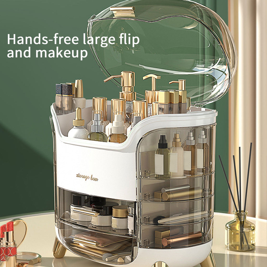 Skin Care Organizer - Large Makeup Storage with Drawers - Cosmetic Desk Display Case for Dressing Room and Bedside Table - Image 5