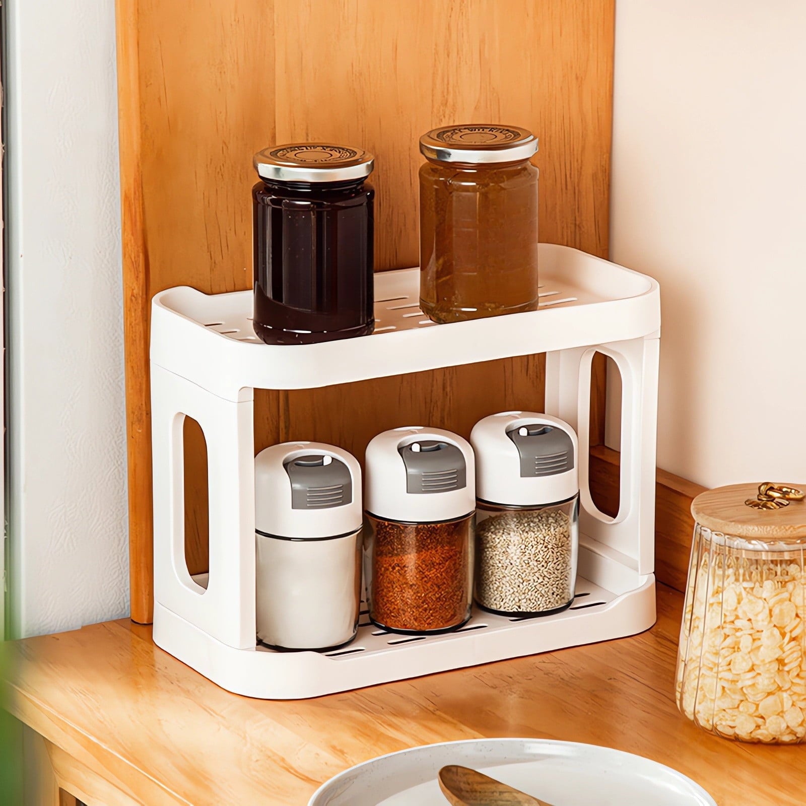 Multi Layer Cosmetic Storage Rack, Desktop Shelf Bathroom Organizer for Dormitory Countertop Makeup Skincare Perfume ... - Image 4