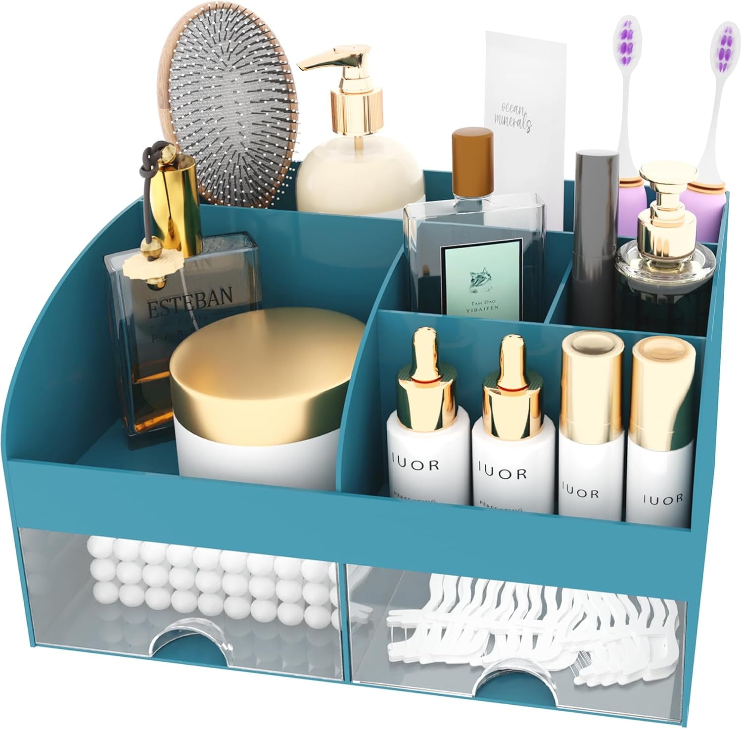 Makeup Organizer with Drawers, Cosmetic Storage for Dresser Vanity and Bathroom Countertop, Beauty Holder for Lipstic... - Image 2