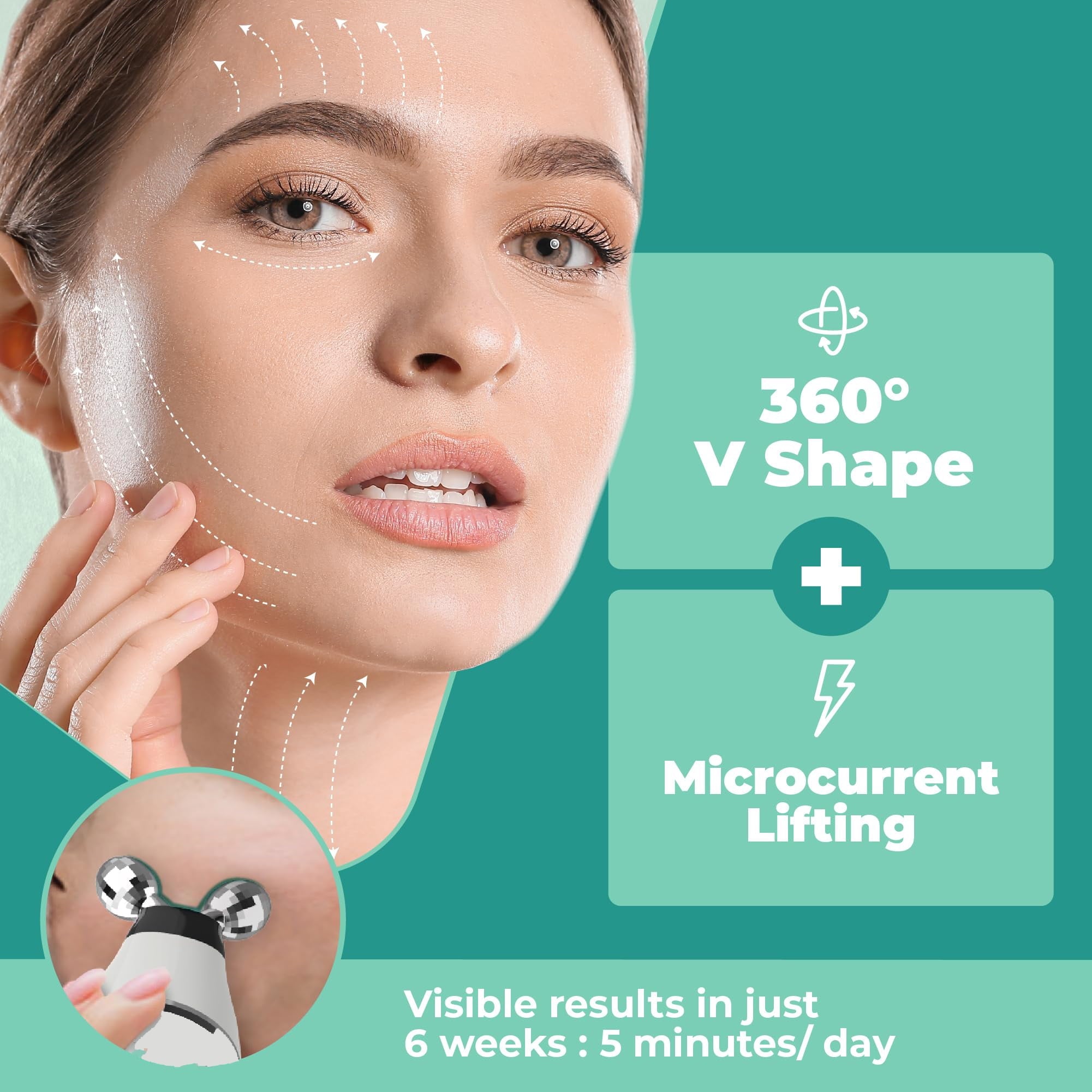 Balomy Microcurrent Facial Device, Face Massager, Face Sculpting Tool for Skin Care, Wrinkle Removal, Anti Aging, Skin Rejuvenation - Image 5