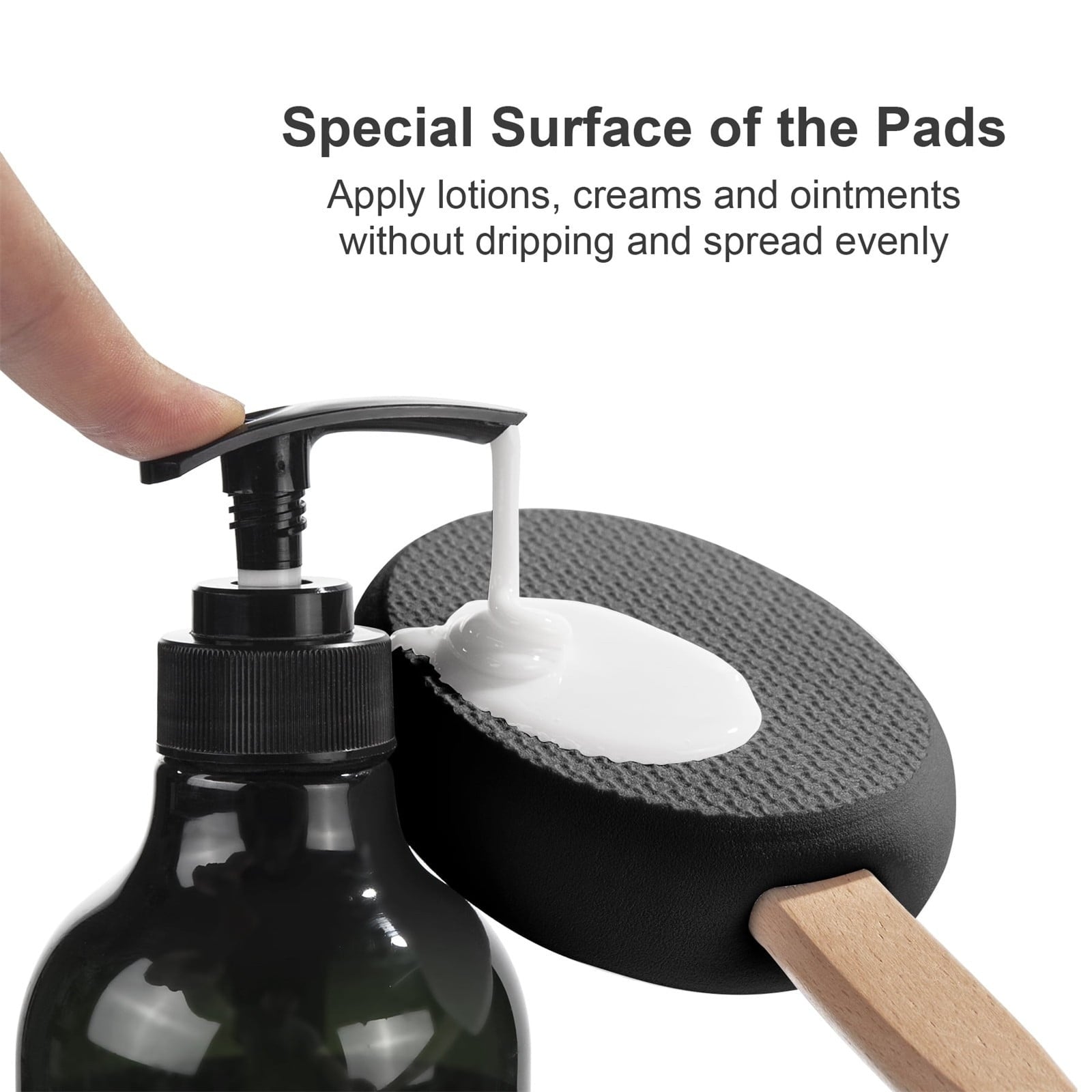Clearance Sale Lotion Applicator for Back and Feet, 3 Replaceable Heads, Long-Handled Lotion Applicator for Elderly W... - Image 5