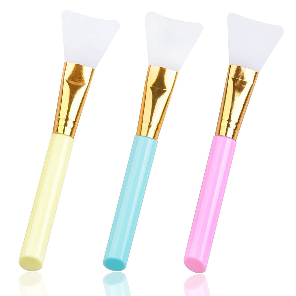 3 PCS Premium Silicone Face Mask Brush,Mask Beauty Tool, Soft Silicone Facial Mud Mask Applicator Brush, Hairless Moi...