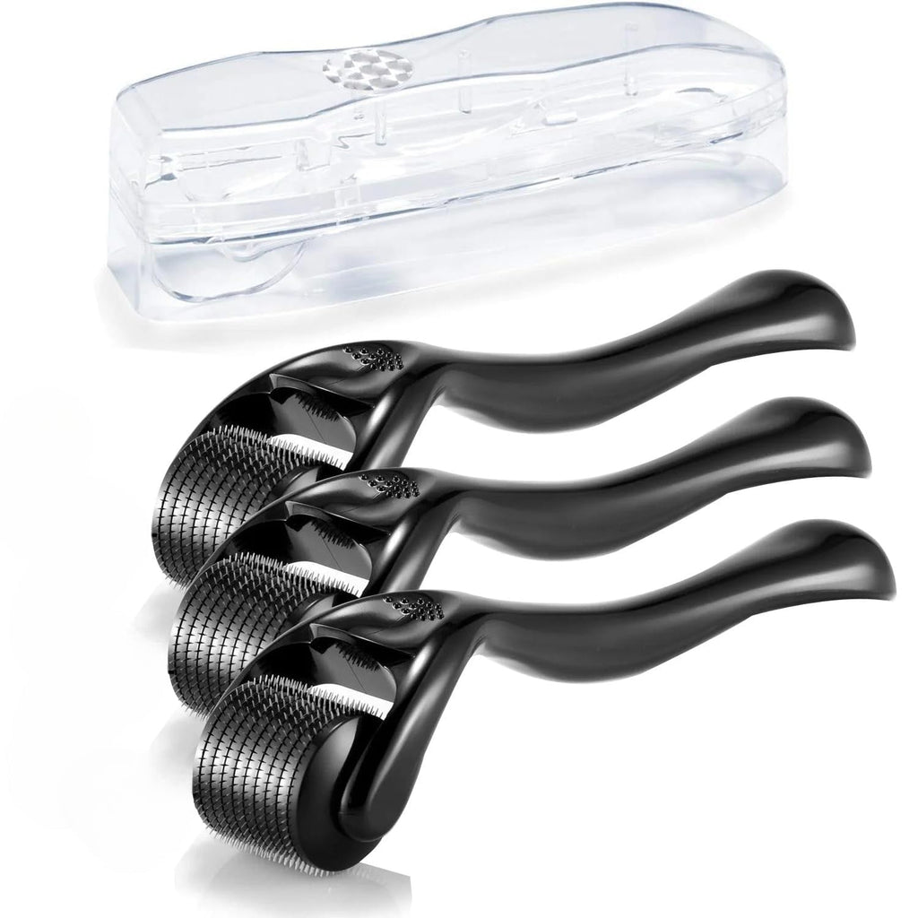 3 Pack Beard Roller Facial Roller Massage Tools Set for  Face Care, Body, Beard and Hair