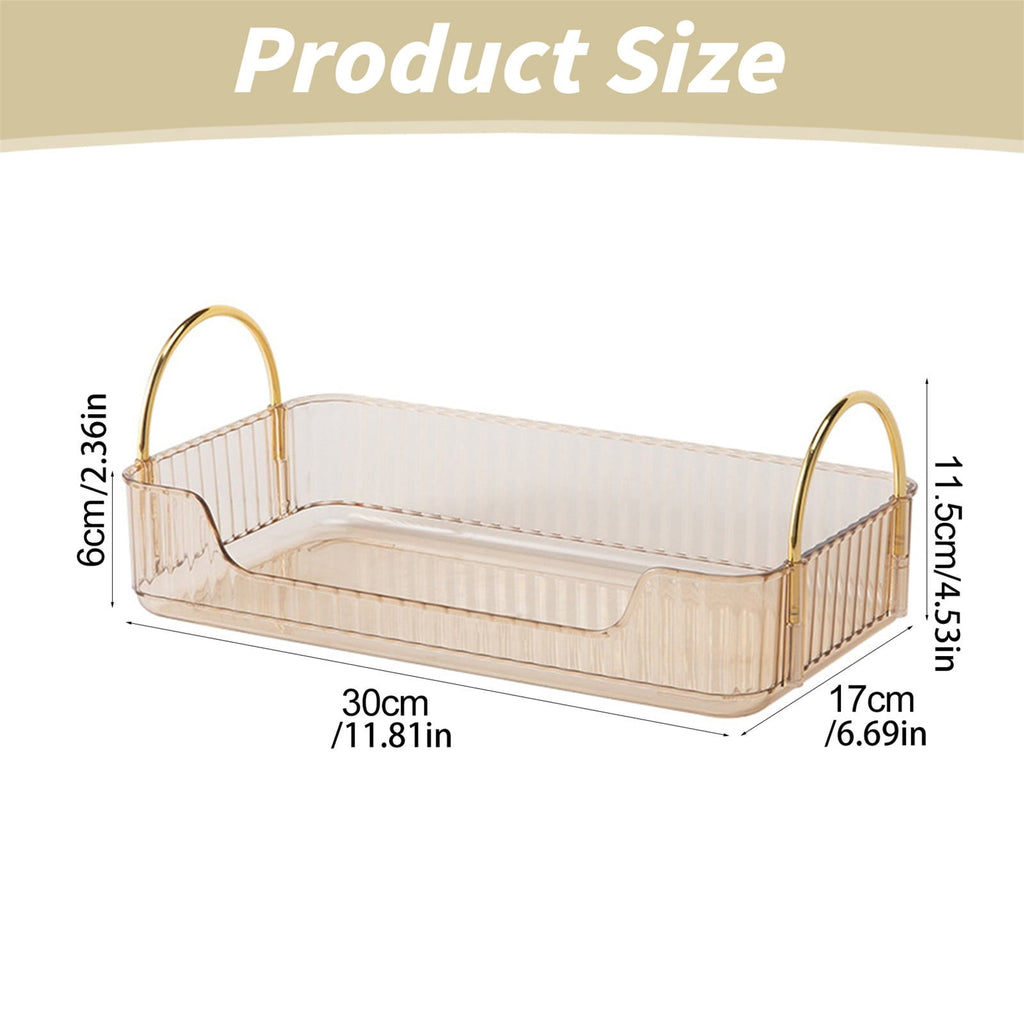Bathroom Organizer Countertop, Vanity Tray for Skincare Makeup, Counter Organizer for Cosmetics, Toiletries, Lotions,... - Image 3