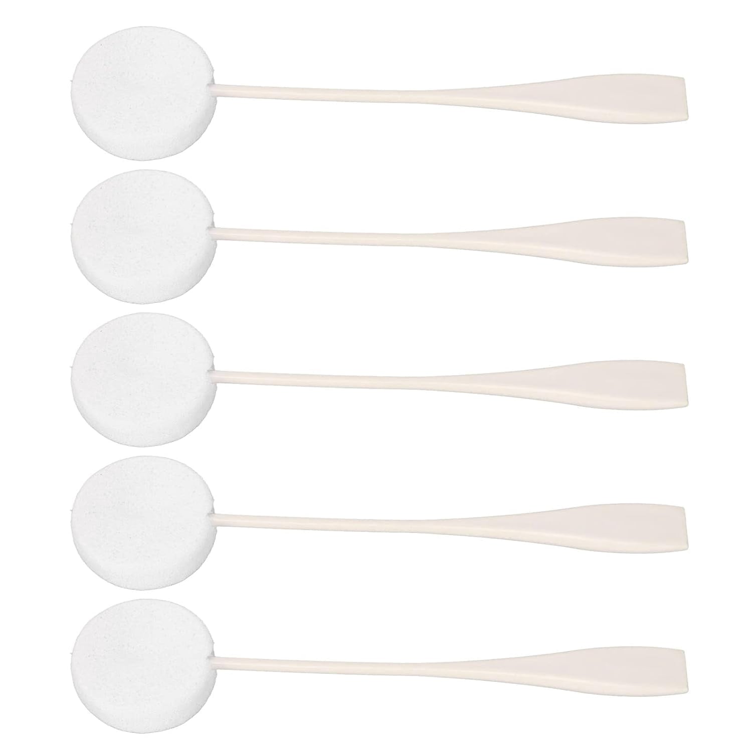 5Pcs Puffs, Long Handled Lotion Applicator with Incredible Water Absorption, Ideal for Home Use, White - Image 5