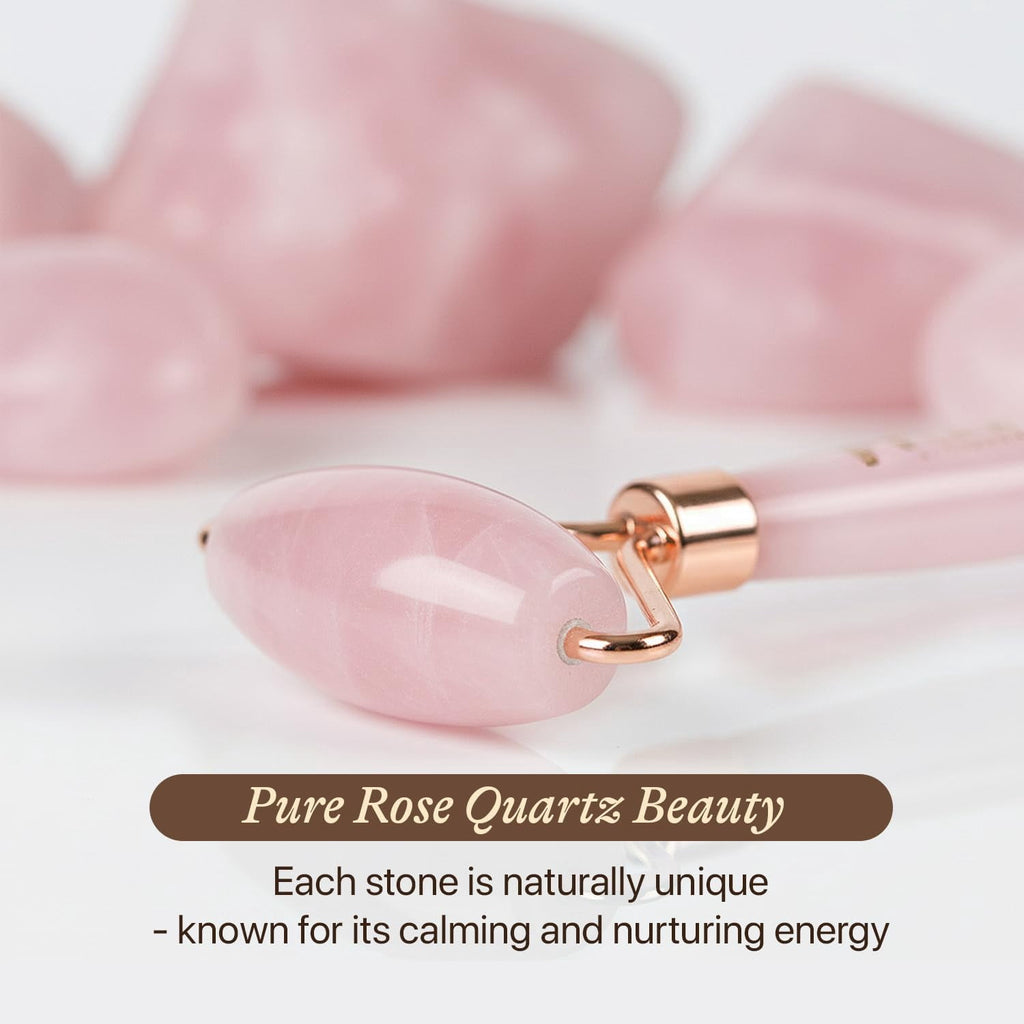 Rose Quartz Facial Roller - Best Face Roller and Skincare Tool for Facial Massage, Quality Pink Stone Face and Neck R... - Image 5