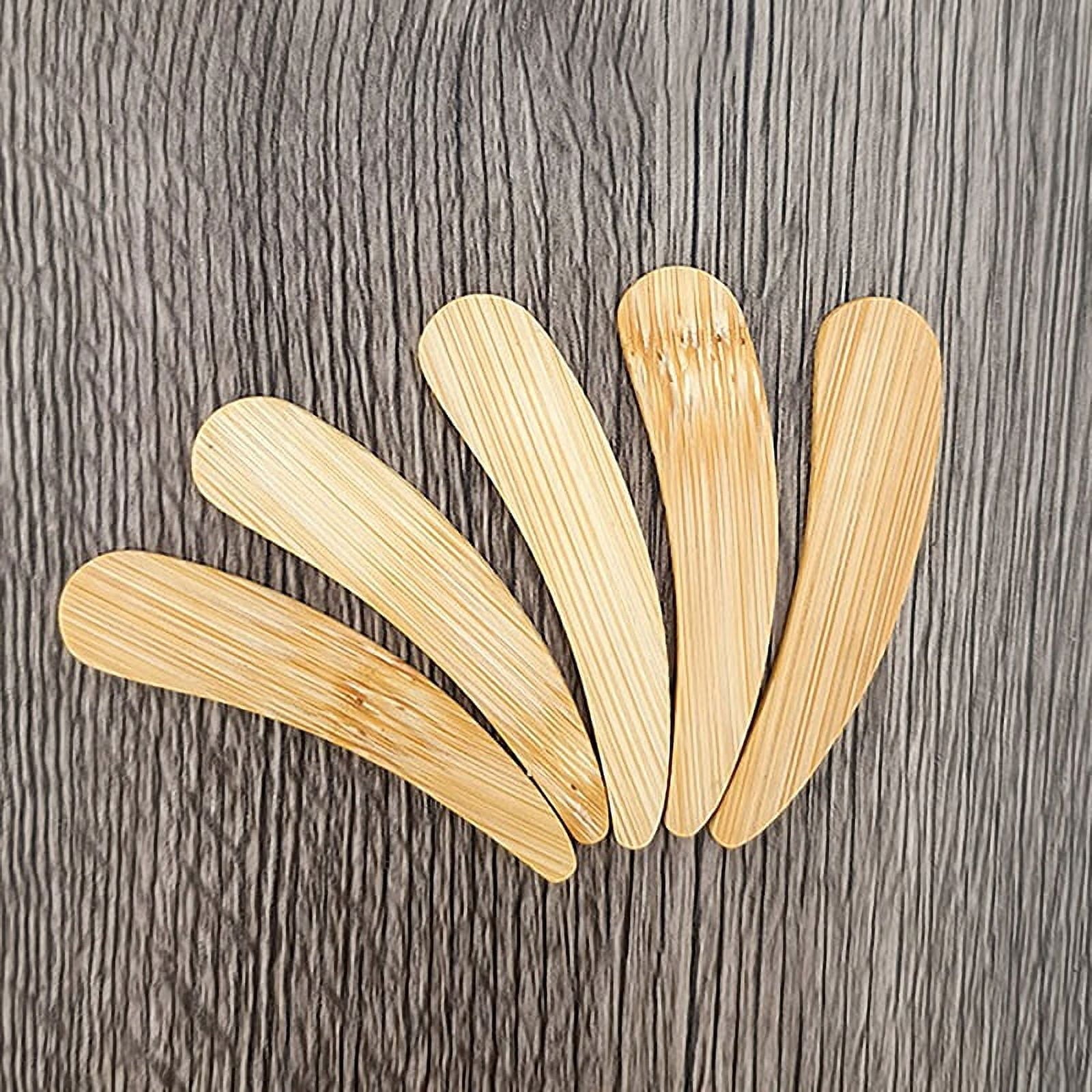 10Pcs Beauty Tool Skincare Cream Spoon Cosmetic Mini Face Clay Ointment Scrub Brush Wooden Bamboo Spatula Curved - Image 5