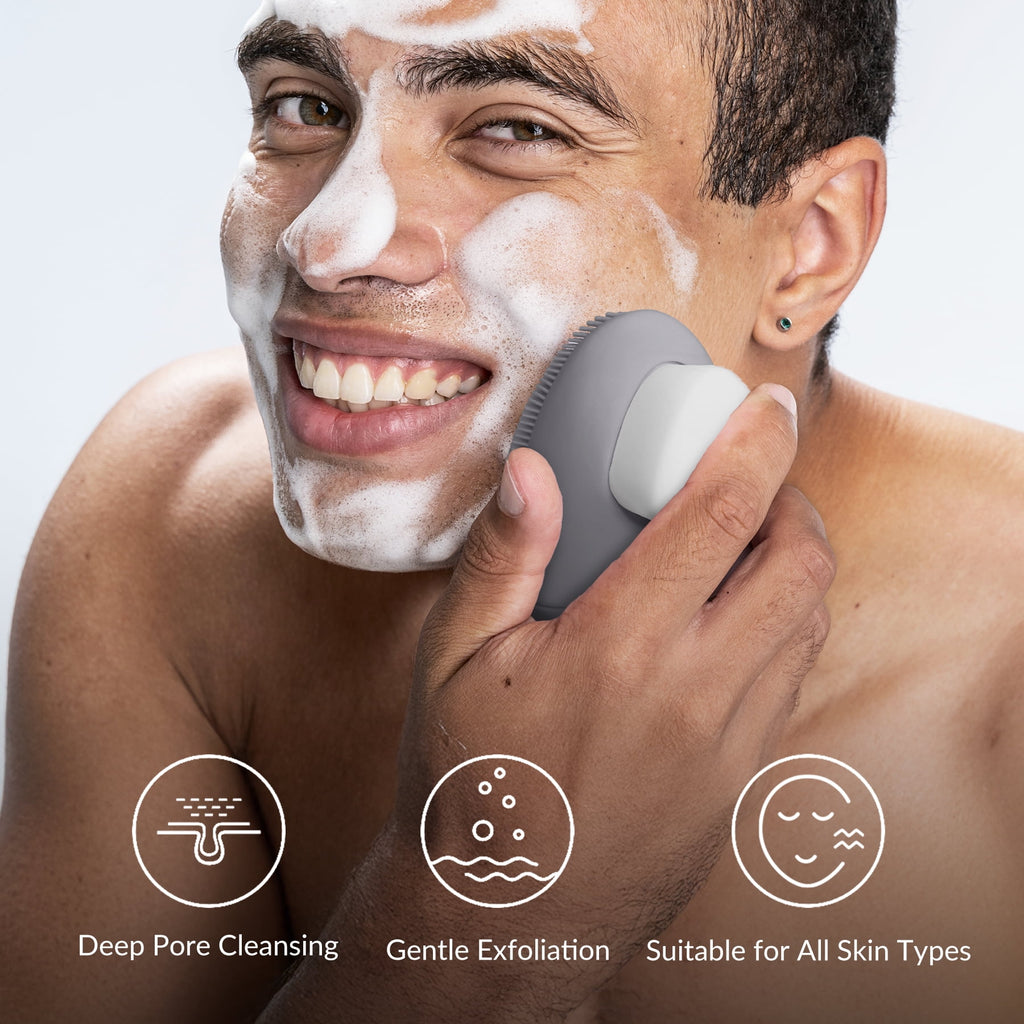 Silicone Face Scrubbers for Women & Men, Dual-Sided Exfoliating & Cleansing Brushes for Daily Skincare Routine & Trav... - Image 2