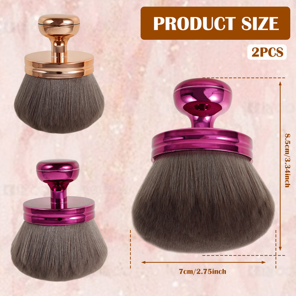 2pcs Tan Back Applicator Set Multipurpose Portable Large Body Makeup Brush Professional Oval Face Leg for Beginner Pu... - Image 4