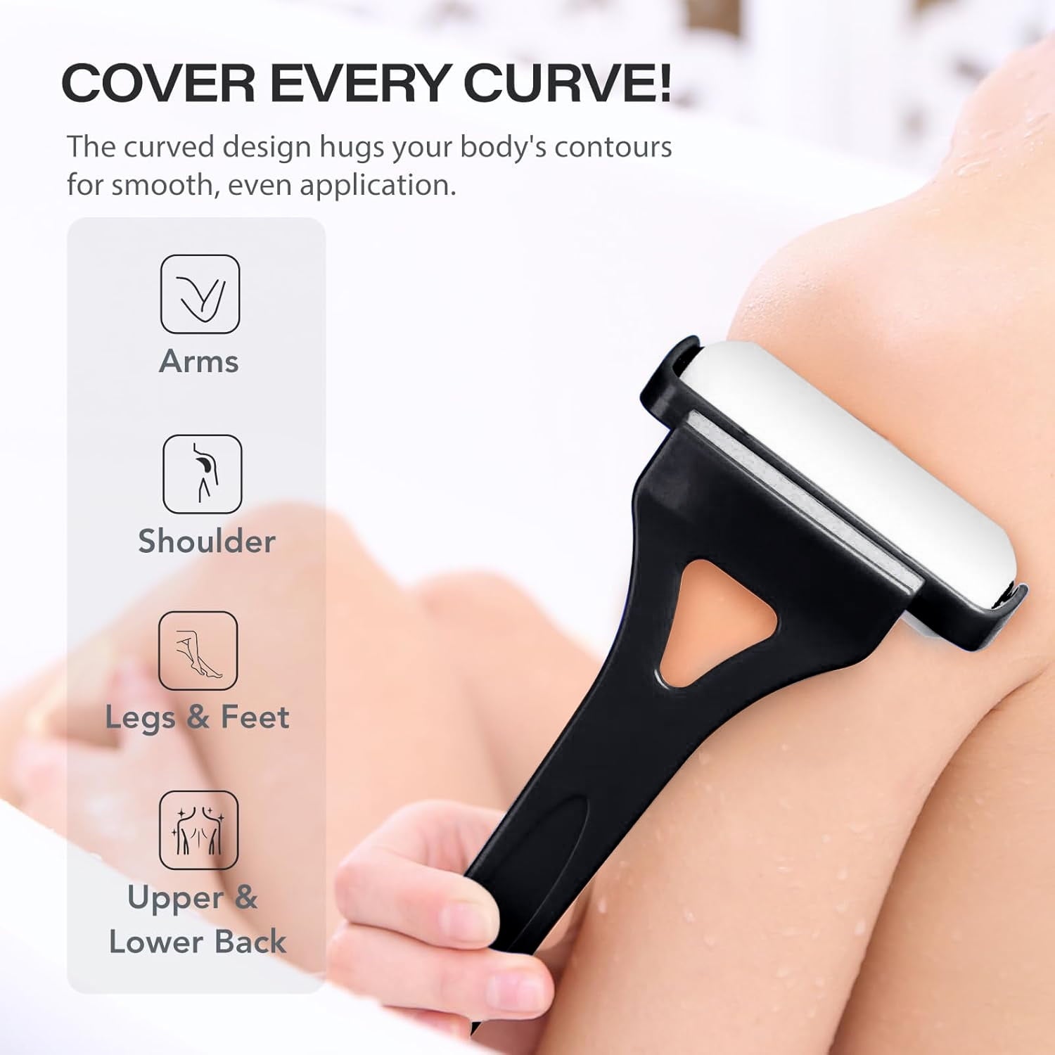 Lotion Applicator with Extendable Handle for Sunscreen & Self Tanner. Easy-Grip, Foldable & Portable for Hard-to-Reac... - Image 2