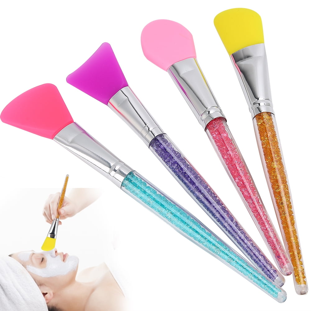 Suodoka 4pcs Silicone Face Mask Brush Set, Professional Facial Mud Mask Applicator and Mixing Brush for Face Care, 7.08 inches / 18.0 cm - Image 3