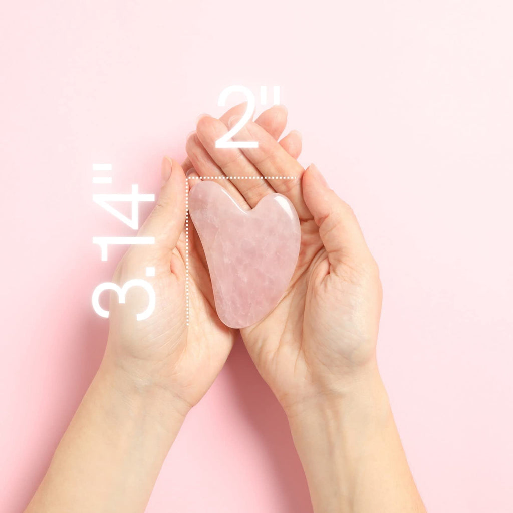 Gua Sha Facial Tool, Natural Rose Quartz Stone Guasha Board for SPA Acupuncture Therapy Trigger Point Treatment, Gua ... - Image 3