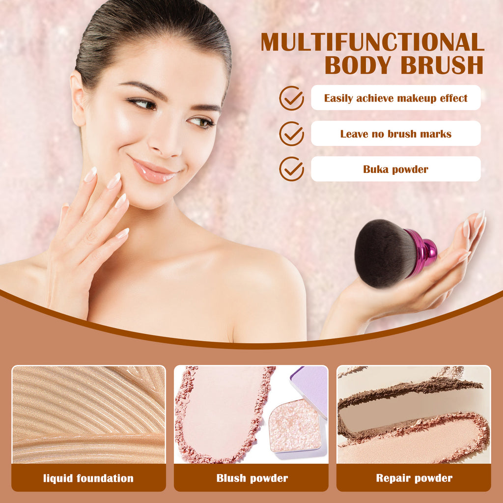 2pcs Tan Back Applicator Set Multipurpose Portable Large Body Makeup Brush Professional Oval Face Leg for Beginner Pu... - Image 2