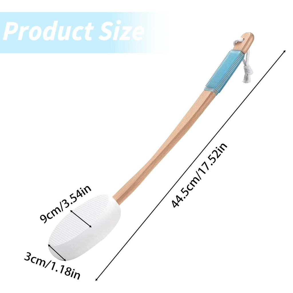 BinKFF Back Lotion Applicator with 3 Replaceable Pads, Lotion Applicator for Back Self Elderly, Women, Applicator for Cream with 17.5" Curve - Image 3