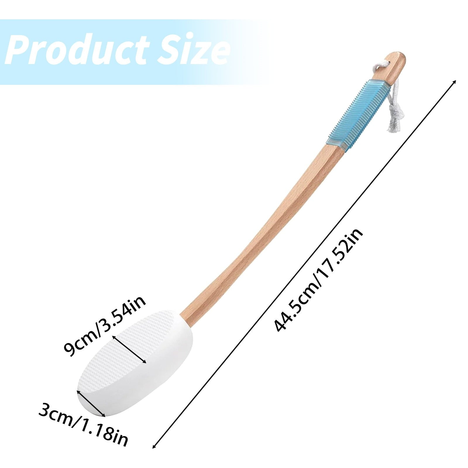 BinKFF Back Lotion Applicator with 3 Replaceable Pads, Lotion Applicator for Back Self Elderly, Women, Applicator for Cream with 17.5" Curve - Image 3