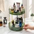 Acrylic Rotating Makeup Organizer 2-tier, Multi-function Lazy Susan Bathroom Counter Organizer, Storage Cosmetic, Skincare, Perfume for Bedr