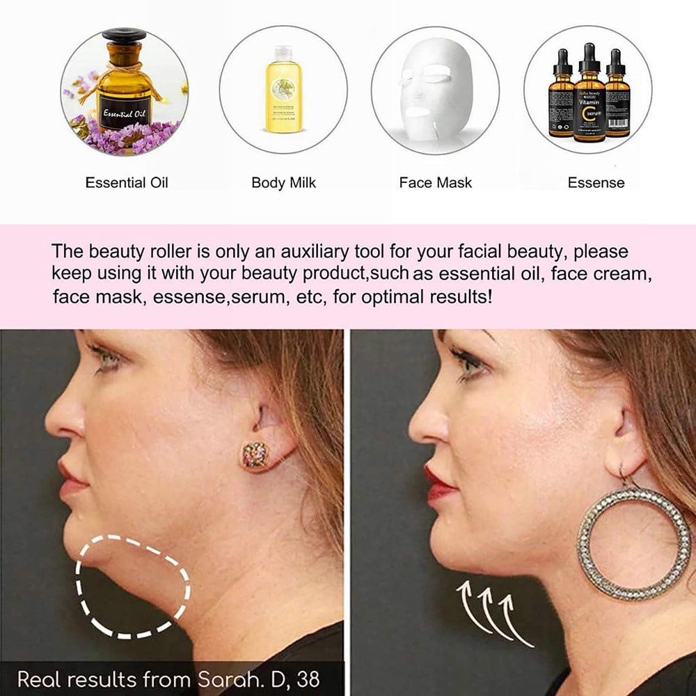 3-in-1 Stainless Steel Face Massager Set, Electric Facial Roller for Face, Eyes, Nose, Neck & Body - Image 6