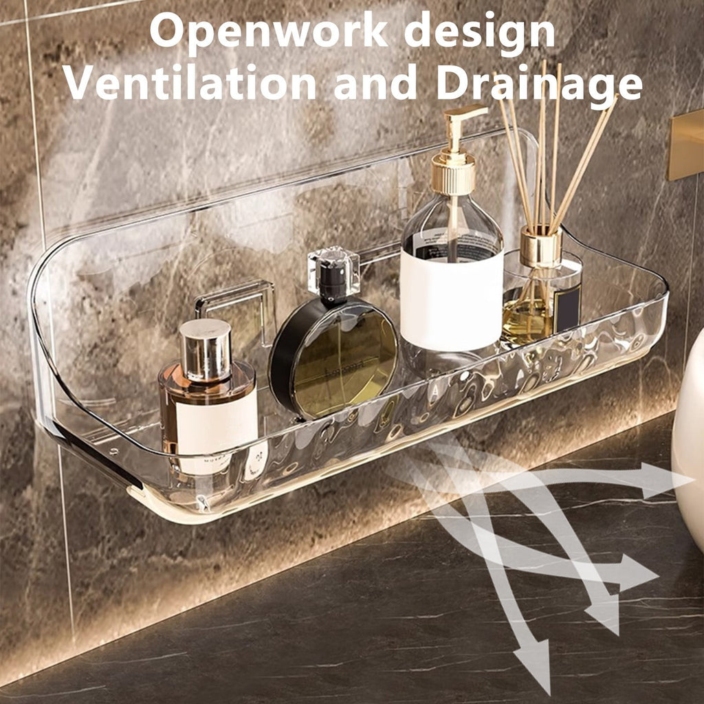 Acrylic Bathroom Shelf Wall Mounted, Large Capacity Shower Storage Rack, Water-Resistant Cosmetic Organizer for Makeu... - Image 6