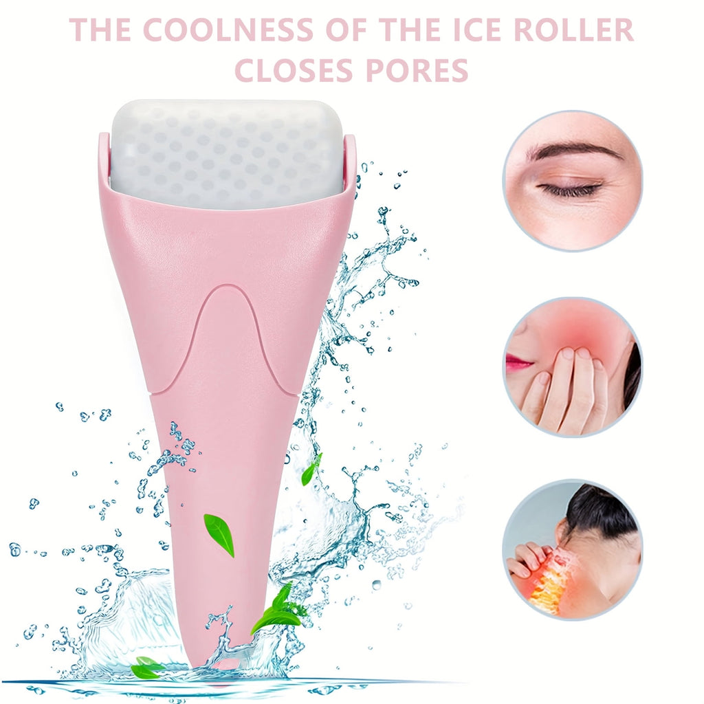 Facial Ice Roller & Gua Sha Facial Tool Set, Ice Facial Roller to Reduce Puffiness Relief Migraine Skincare Tools, Se... - Image 3