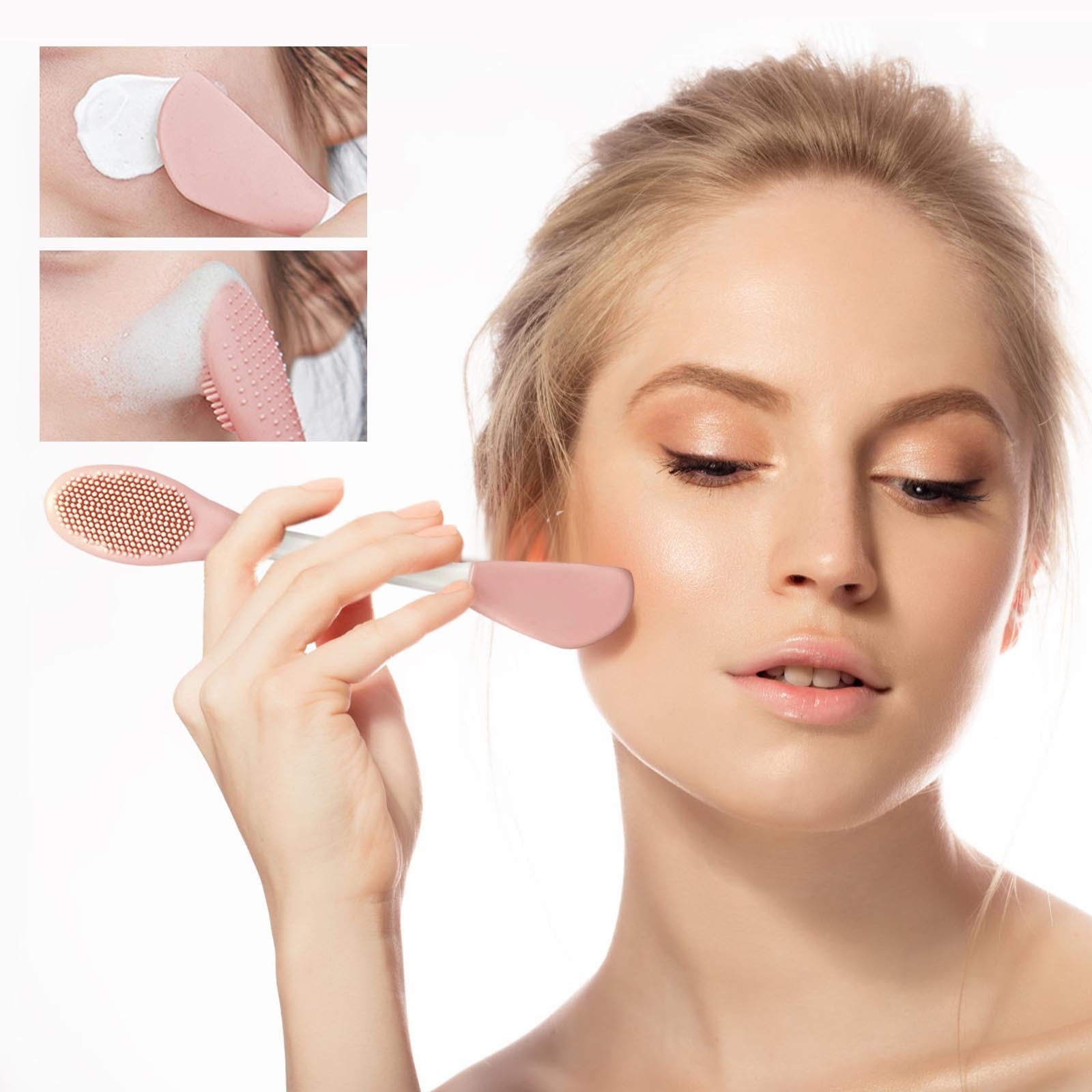 10Pcs Silicone Mask Brush, Silicone Mask Brush for Face Cleansing, Double Head Mask Applicator Brush, Pore Cleansing ... - Image 5