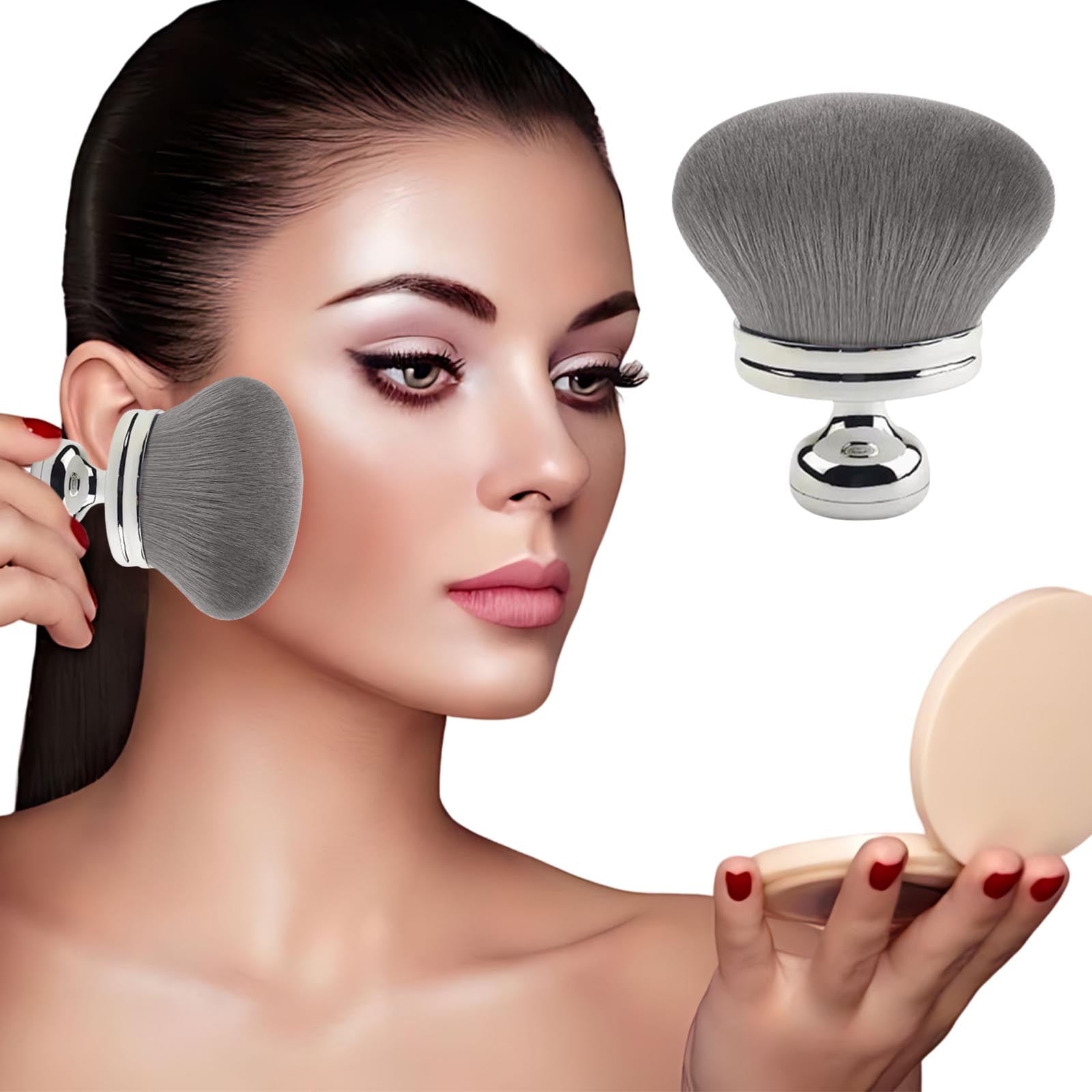 Soft Bristled Extra-Large Makeup Brush for Body Face Self Tanner, Multi-Purpose Cosmetic Applicator with Drawstring B... - Image 5