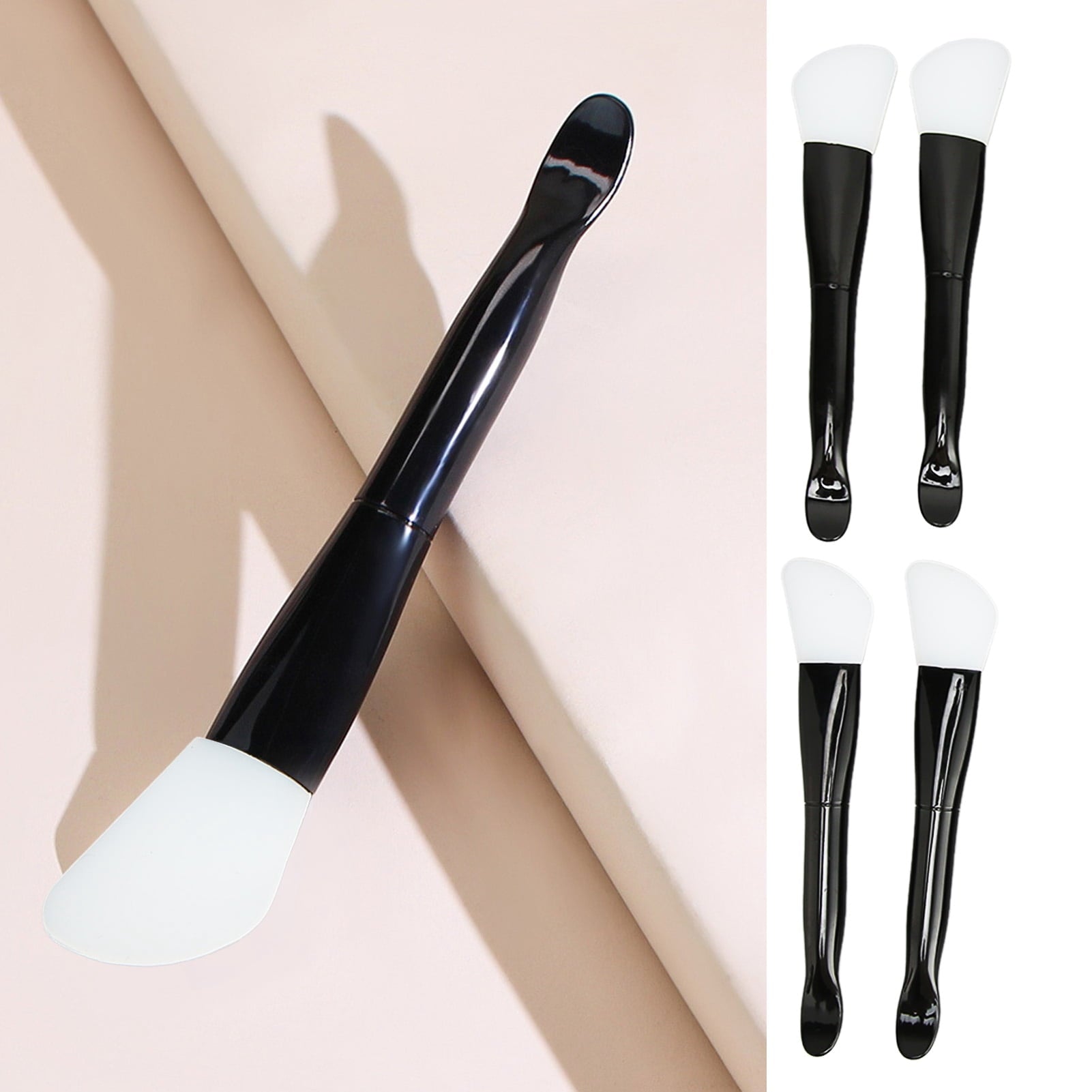 10pcs Silicone Facial Mask Brush Professional Double Ended Mud Mask Applicator Set for Home Beauty Salon, 10 Count / ... - Image 5