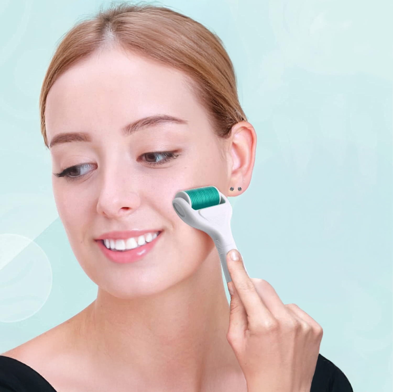 4 in 1 Derma Roller for Face and Body - Titanium Microneedling Roller Kit - 300/720 Needles 0.25mm,1200 Needle 0.3mm - Image 5