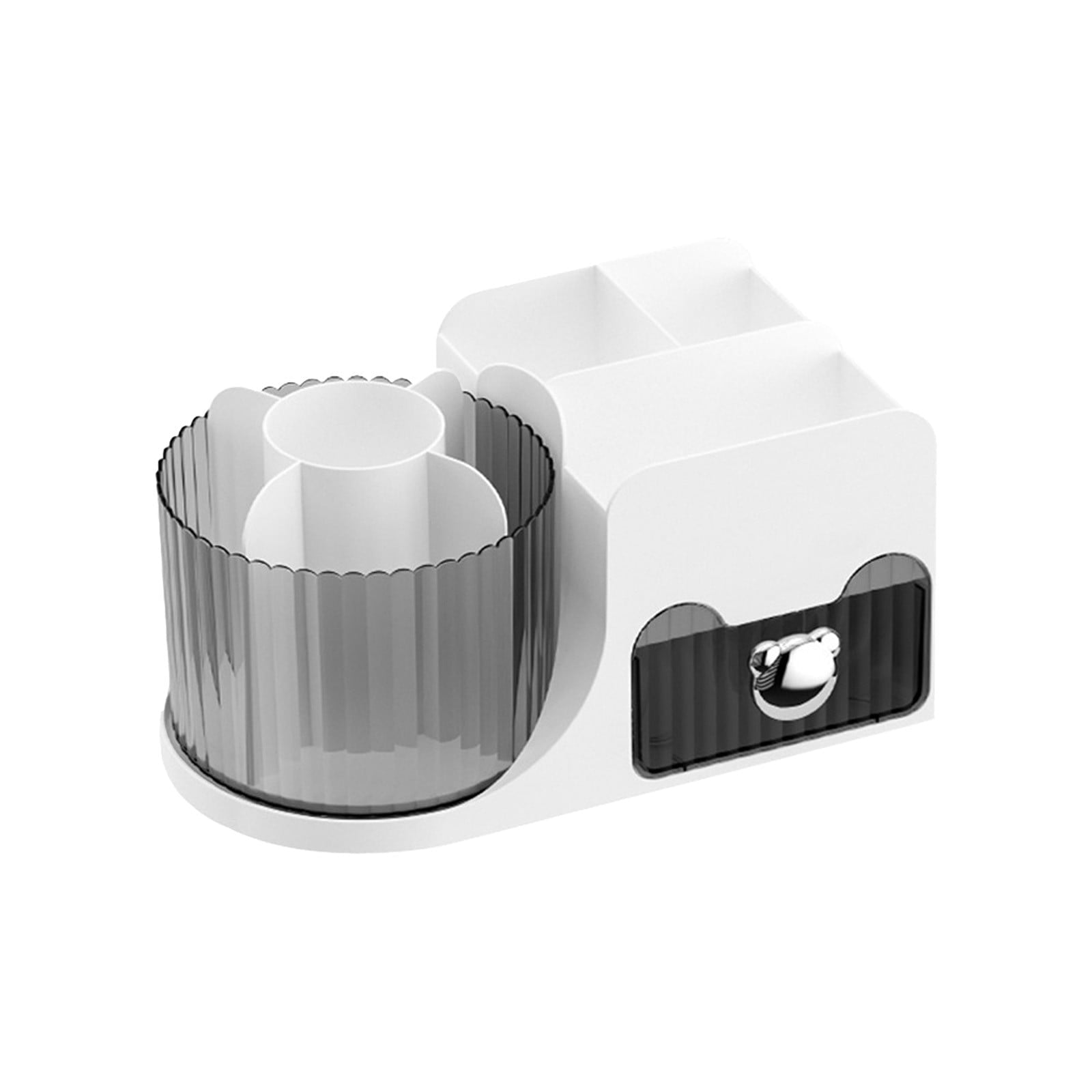 Rotating Cosmetic Organizer - Brush Holder, Drawer, Countertop Makeup Skincare & Perfume Organizer, Lotions Display Case - Image 2