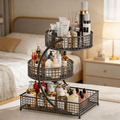 3Tiers Metal Cosmetic Organizers Modern Storage Rack For Skincare Lipsticks Bathroom Countertop Without Tool