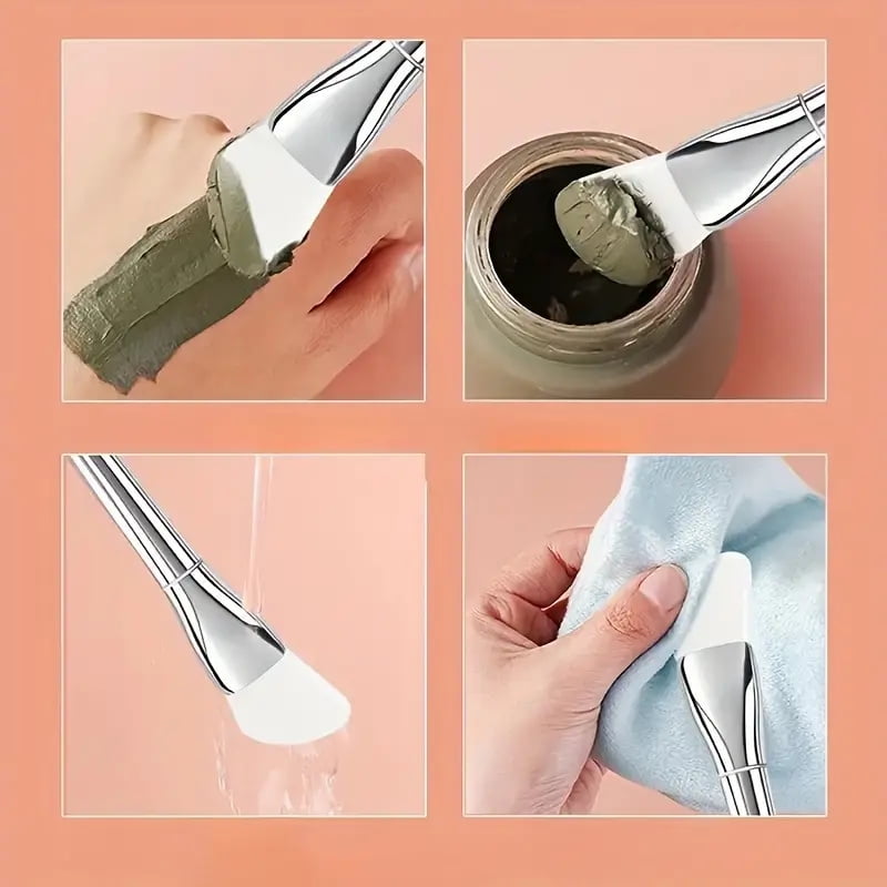 Silicone Face Mask Brush Applicator, Flexible Silicone Brush for Face for Mud, Clay, Mask, Body Lotion, BB Cream (Sli... - Image 5