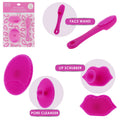 3pc Silicone Facial Cleaners Kit - Face Wand, Lip Scrubber, Pore Cleanser | Reusable Facial Tools for Gentle Daily Cl...