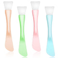 4 Pcs Face Mask Brush, Mask Applicator Tools, Beauty Spatula Soft Silicone Double Head Facial Makeup Brush for Facial Mud, Clay, Apply Cream