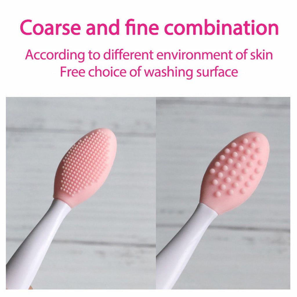 Double Silicone Nose Lip Brush for Deep Pore Cleansing and Gentle Facial Massage Tool - Image 5