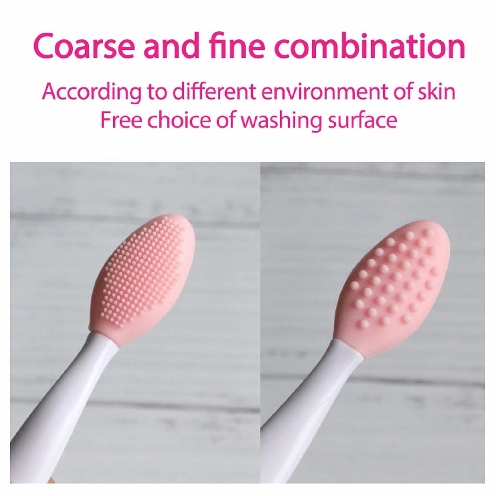 Double Silicone Nose Lip Brush for Deep Pore Cleansing and Gentle Facial Massage Tool - Image 5