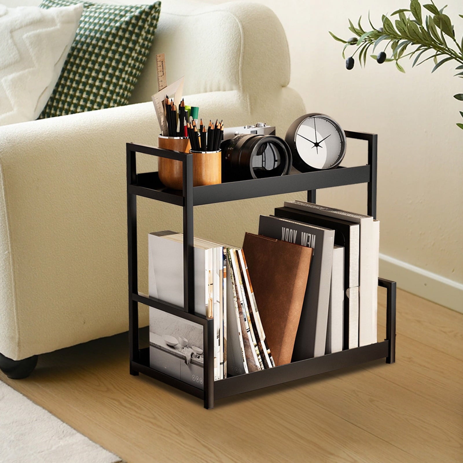 2-Tier Black Bathroom Counter Organizer - Skincare Cosmetic Display Tray For Perfume, Makeup, Bathroom, Kitchen Counters, Under Sinks, Vanit - Image 4